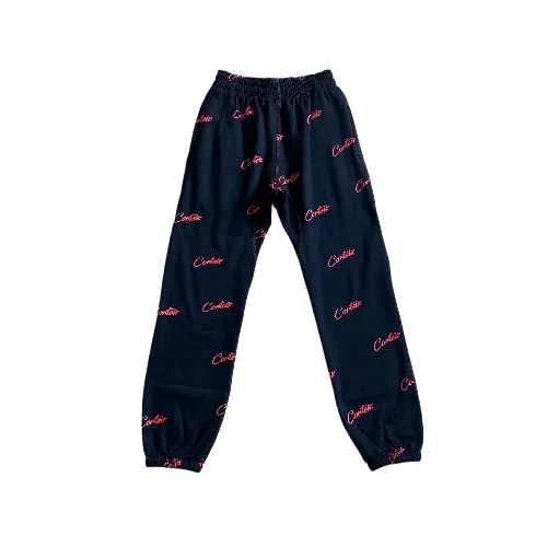corteiz sweatpants pink-red-orange - Image 2